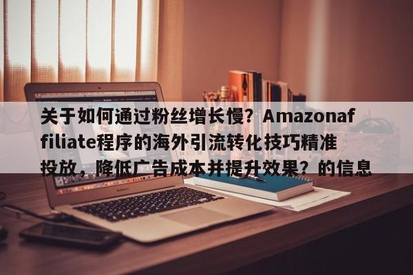 关于如何通过粉丝增长慢？Amazonaffiliate程序的海外引流转化技巧精准投放，降低广告成本并提升效果？的信息