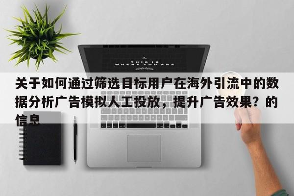关于如何通过筛选目标用户在海外引流中的数据分析广告模拟人工投放，提升广告效果？的信息