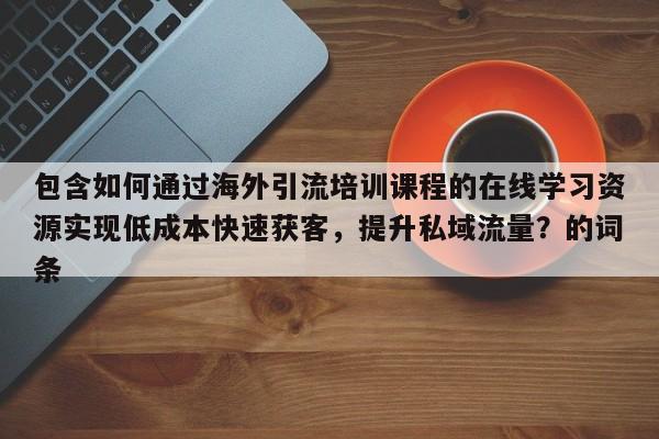 包含如何通过海外引流培训课程的在线学习资源实现低成本快速获客，提升私域流量？的词条