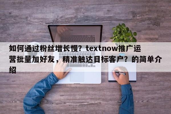如何通过粉丝增长慢？textnow推广运营批量加好友，精准触达目标客户？的简单介绍