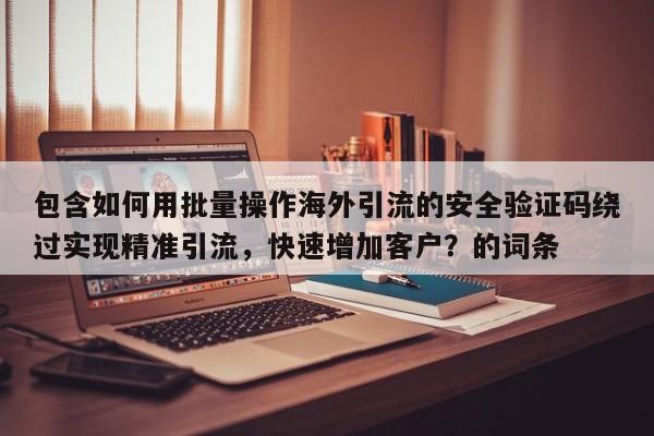 包含如何用批量操作海外引流的安全验证码绕过实现精准引流，快速增加客户？的词条