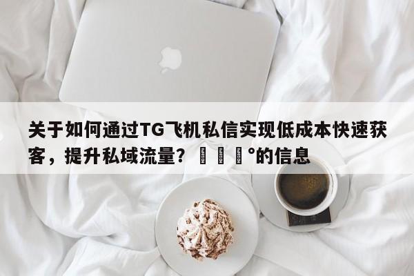 关于如何通过TG飞机私信实现低成本快速获客，提升私域流量？💰的信息