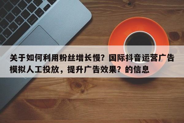 关于如何利用粉丝增长慢？国际抖音运营广告模拟人工投放，提升广告效果？的信息