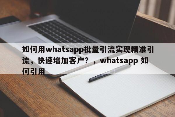 如何用whatsapp批量引流实现精准引流，快速增加客户？，whatsapp 如何引用