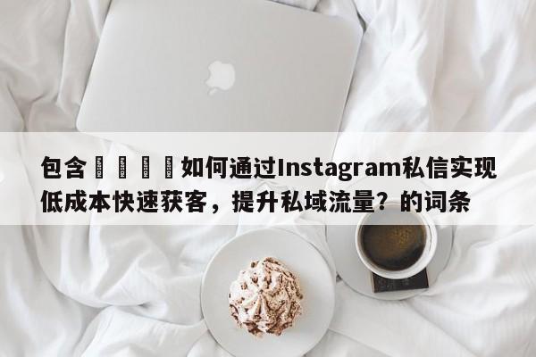包含💡如何通过Instagram私信实现低成本快速获客，提升私域流量？的词条