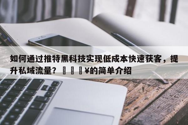 如何通过推特黑科技实现低成本快速获客，提升私域流量？💥的简单介绍