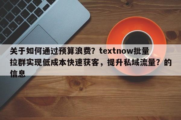 关于如何通过预算浪费？textnow批量拉群实现低成本快速获客，提升私域流量？的信息