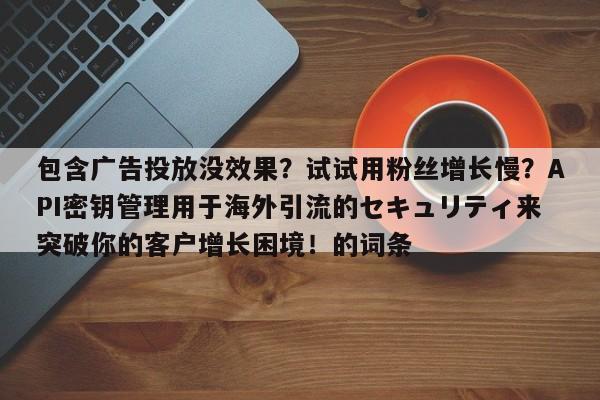包含广告投放没效果?试试用粉丝增长慢?API密钥管理用于海外引流的セキュリティ来突破你的客户增长困境!的词条