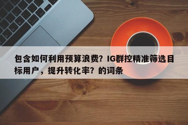 包含如何利用预算浪费？IG群控精准筛选目标用户，提升转化率？的词条