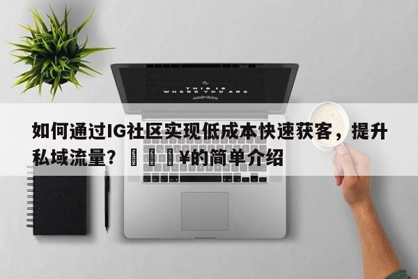 如何通过IG社区实现低成本快速获客，提升私域流量？🔥的简单介绍