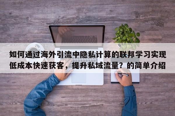 如何通过海外引流中隐私计算的联邦学习实现低成本快速获客，提升私域流量？的简单介绍