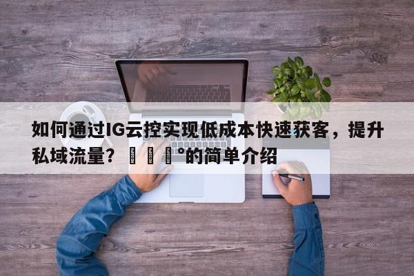 如何通过IG云控实现低成本快速获客，提升私域流量？💰的简单介绍