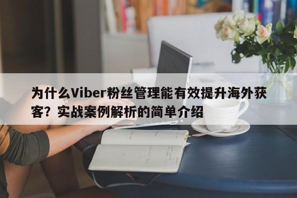为什么Viber粉丝管理能有效提升海外获客?实战案例解析的简单介绍