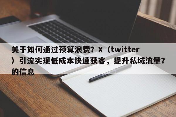 关于如何通过预算浪费？X（twitter）引流实现低成本快速获客，提升私域流量？的信息