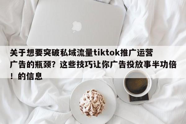 关于想要突破私域流量tiktok推广运营广告的瓶颈?这些技巧让你广告投放事半功倍!的信息