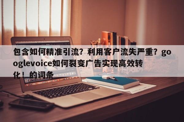 包含如何精准引流?利用客户流失严重?googlevoice如何裂变广告实现高效转化!的词条