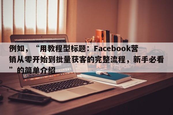 例如，“用教程型标题：Facebook营销从零开始到批量获客的完整流程，新手必看”的简单介绍