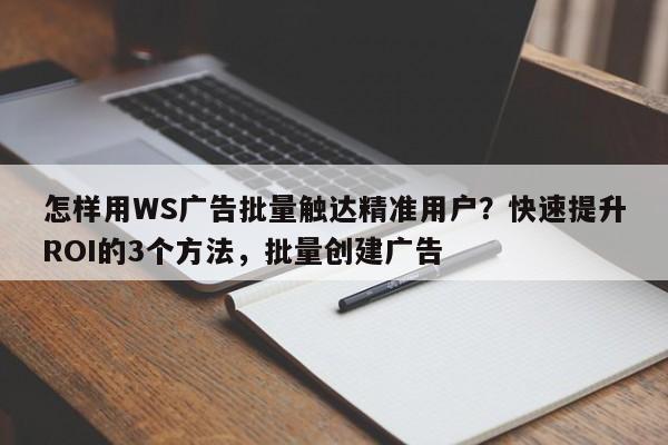 怎样用WS广告批量触达精准用户?快速提升ROI的3个方法,批量创建广告