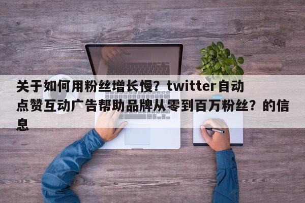 关于如何用粉丝增长慢?twitter自动点赞互动广告帮助品牌从零到百万粉丝?的信息