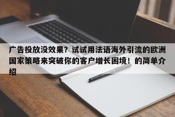 广告投放没效果？试试用法语海外引流的欧洲国家策略来突破你的客户增长困境！的简单介绍