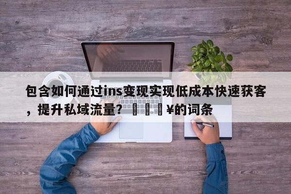 包含如何通过ins变现实现低成本快速获客，提升私域流量？🔥的词条