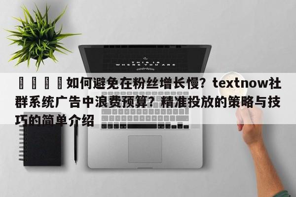 🚀如何避免在粉丝增长慢？textnow社群系统广告中浪费预算？精准投放的策略与技巧的简单介绍