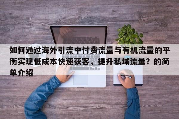 如何通过海外引流中付费流量与有机流量的平衡实现低成本快速获客,提升私域流量?的简单介绍