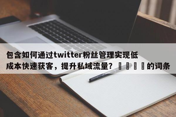 包含如何通过twitter粉丝管理实现低成本快速获客，提升私域流量？🎯的词条