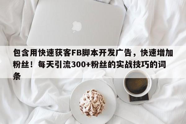 包含用快速获客FB脚本开发广告，快速增加粉丝！每天引流300+粉丝的实战技巧的词条