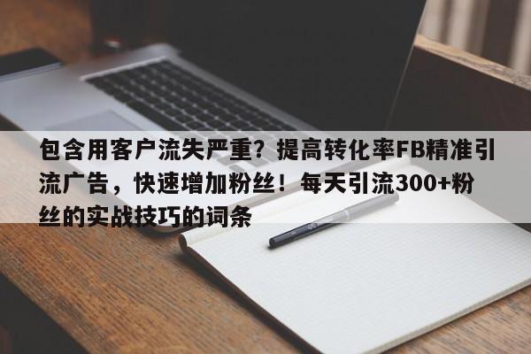 包含用客户流失严重？提高转化率FB精准引流广告，快速增加粉丝！每天引流300+粉丝的实战技巧的词条