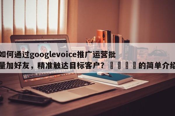 如何通过googlevoice推广运营批量加好友，精准触达目标客户？📌的简单介绍