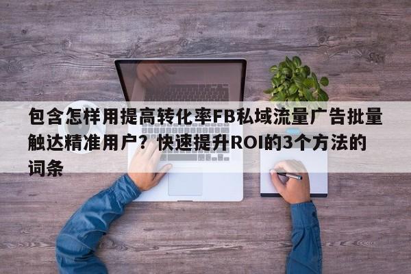 包含怎样用提高转化率FB私域流量广告批量触达精准用户?快速提升ROI的3个方法的词条