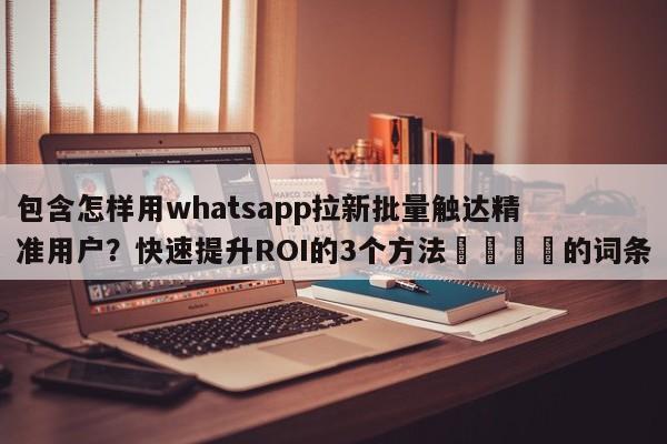 包含怎样用whatsapp拉新批量触达精准用户?快速提升ROI的3个方法📌的词条