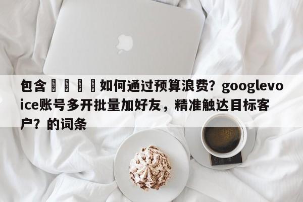 包含💡如何通过预算浪费？googlevoice账号多开批量加好友，精准触达目标客户？的词条