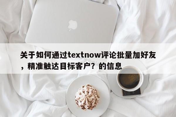 关于如何通过textnow评论批量加好友，精准触达目标客户？的信息