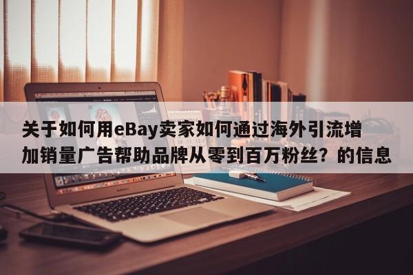 关于如何用eBay卖家如何通过海外引流增加销量广告帮助品牌从零到百万粉丝?的信息