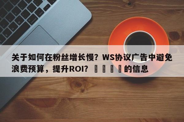 关于如何在粉丝增长慢？WS协议广告中避免浪费预算，提升ROI？📣的信息