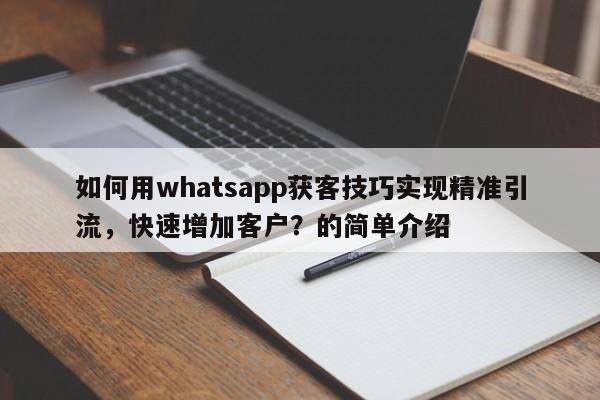 如何用whatsapp获客技巧实现精准引流，快速增加客户？的简单介绍