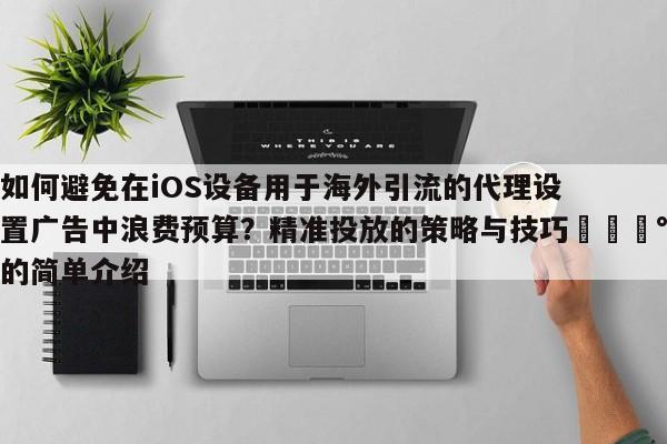 如何避免在iOS设备用于海外引流的代理设置广告中浪费预算？精准投放的策略与技巧💰的简单介绍