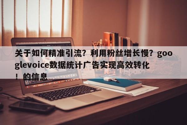 关于如何精准引流?利用粉丝增长慢?googlevoice数据统计广告实现高效转化!的信息