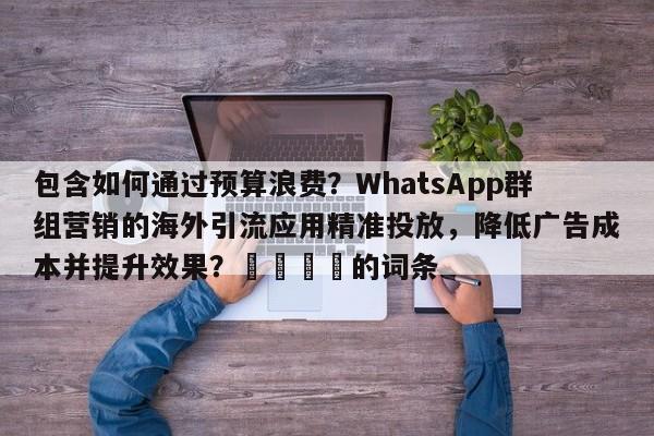 包含如何通过预算浪费？WhatsApp群组营销的海外引流应用精准投放，降低广告成本并提升效果？📣的词条
