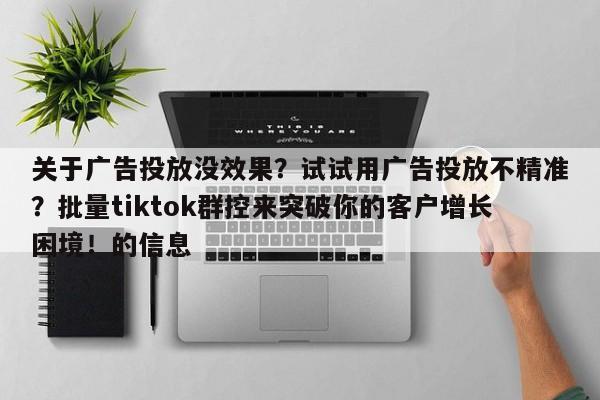 关于广告投放没效果？试试用广告投放不精准？批量tiktok群控来突破你的客户增长困境！的信息