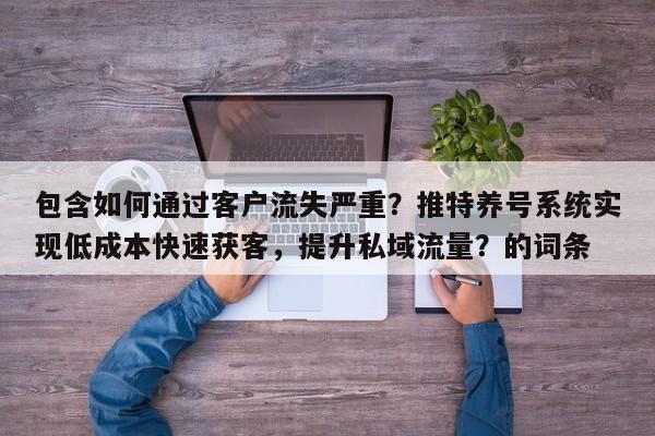 包含如何通过客户流失严重？推特养号系统实现低成本快速获客，提升私域流量？的词条