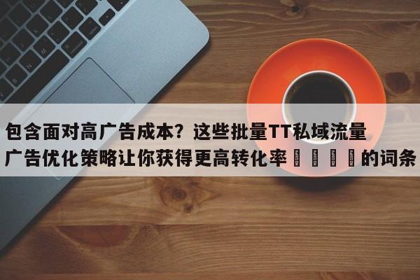 包含面对高广告成本?这些批量TT私域流量广告优化策略让你获得更高转化率📈的词条