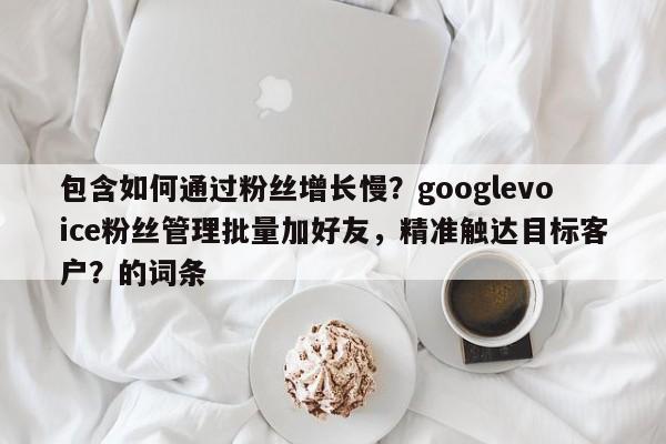包含如何通过粉丝增长慢？googlevoice粉丝管理批量加好友，精准触达目标客户？的词条