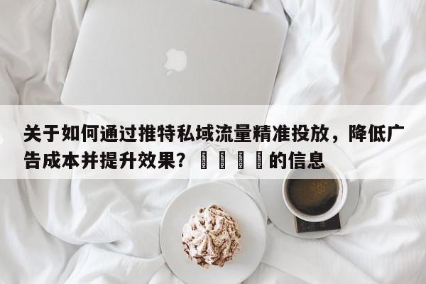 关于如何通过推特私域流量精准投放，降低广告成本并提升效果？🎯的信息