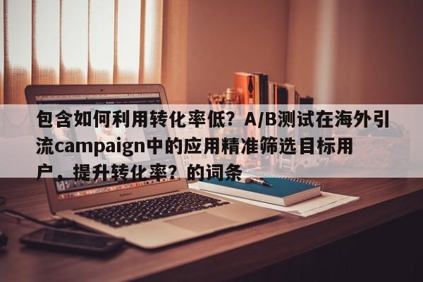 包含如何利用转化率低？A/B测试在海外引流campaign中的应用精准筛选目标用户，提升转化率？的词条
