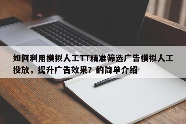 如何利用模拟人工TT精准筛选广告模拟人工投放，提升广告效果？的简单介绍