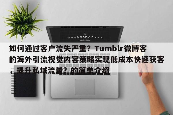 如何通过客户流失严重？Tumblr微博客的海外引流视觉内容策略实现低成本快速获客，提升私域流量？的简单介绍