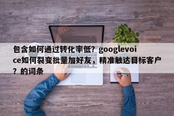 包含如何通过转化率低？googlevoice如何裂变批量加好友，精准触达目标客户？的词条